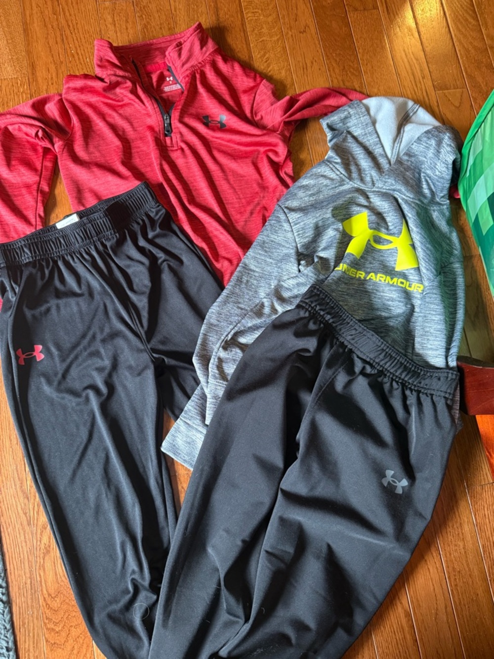 Under Armour Kids Black Athletic Joggers with Logo